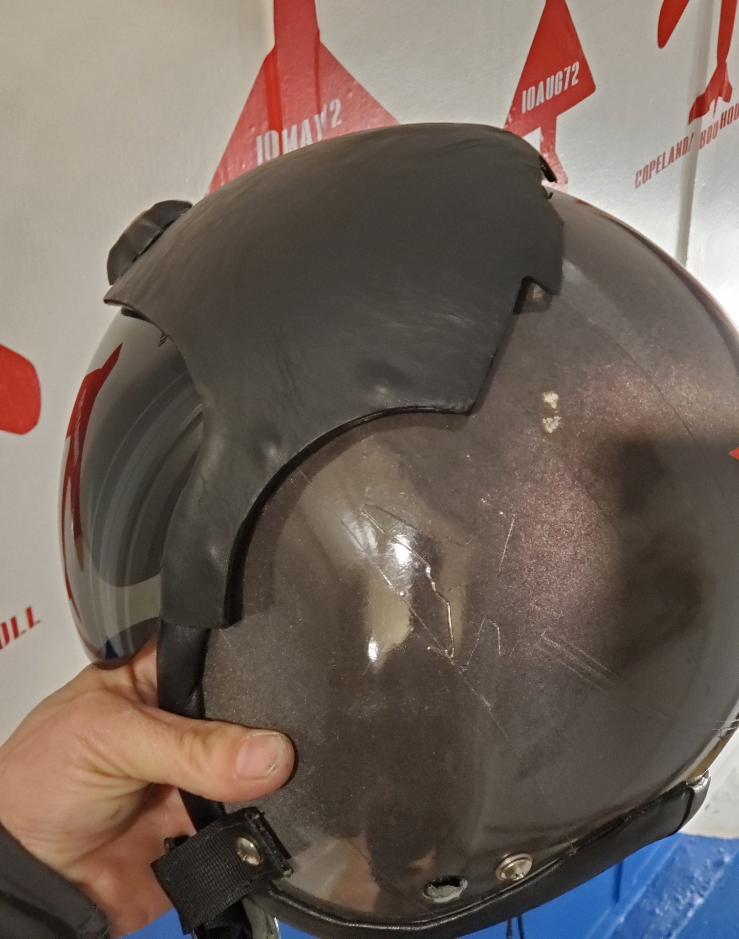 Leather Cover HGU Visor Cover & Lock Knob Precision Flight Helmets