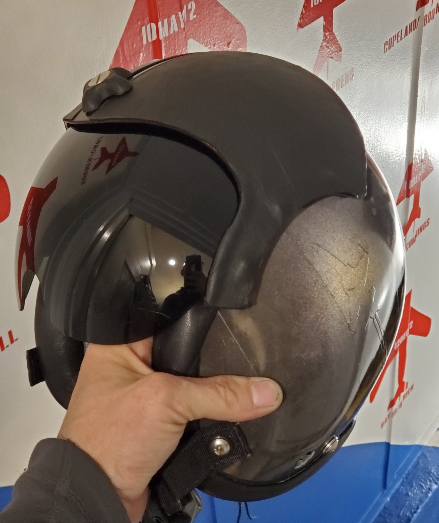 Leather Cover HGU Visor Cover & Lock Knob Precision Flight Helmets